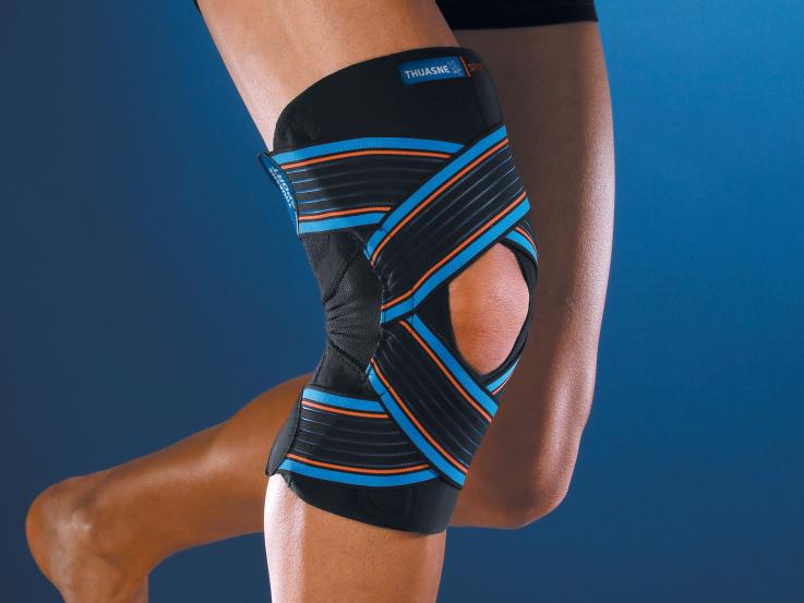 Strapping knee support